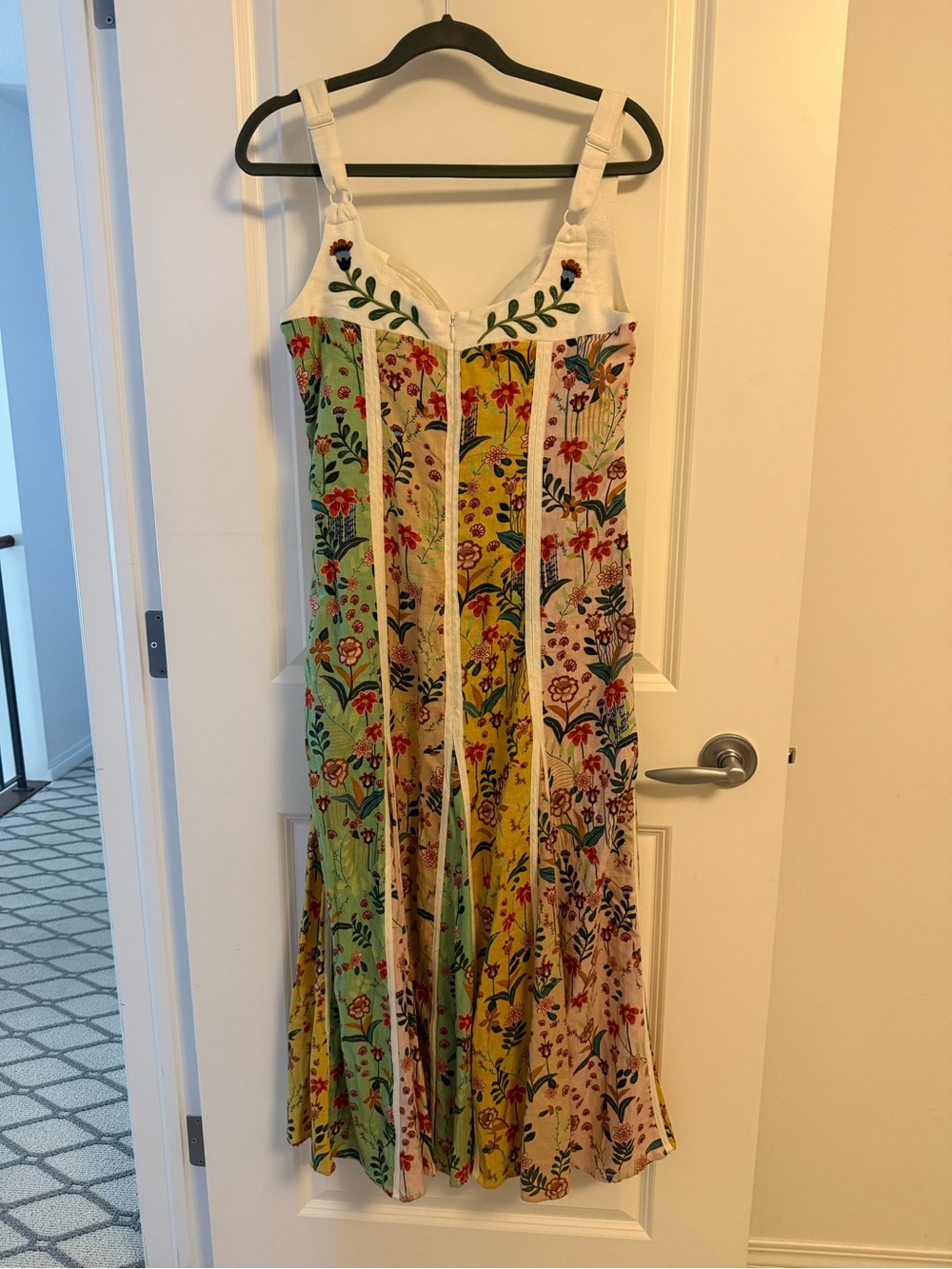 Christian Lacroix Floral Linen Blend Maxi Dress Farm Rio Inspired Size 6 | NWOT - Picture 4 of 10